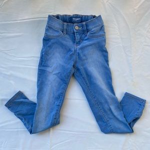 Girls Old Navy Ballerina Jeggings Light Wash with Adjustables